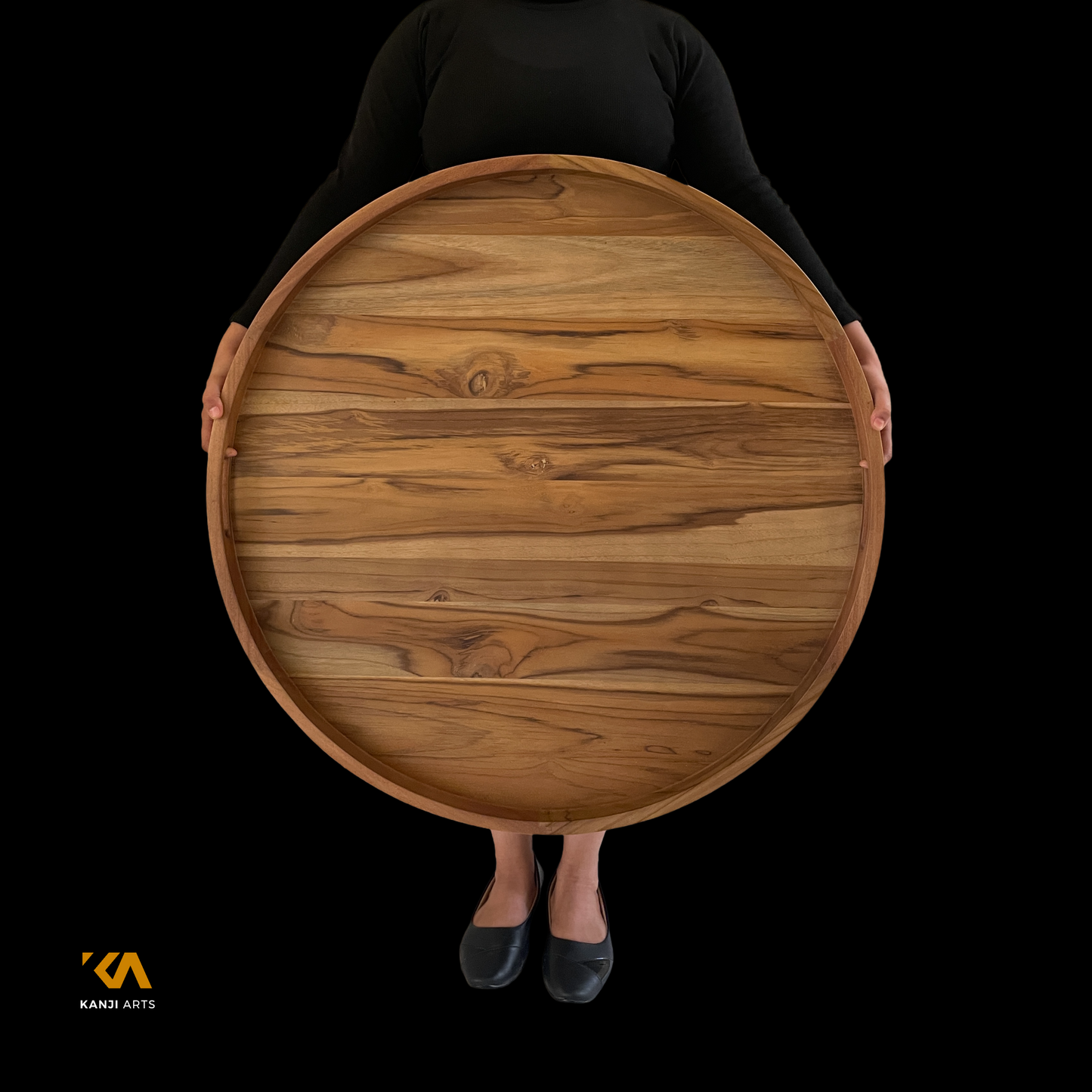 Ottoman Tray Large, Farmhouse tray, Wooden tray, Breakfast tray, Kitchen tray, Serving Tray, Wood Tray, Wedding decor, Round Ottoman Trays