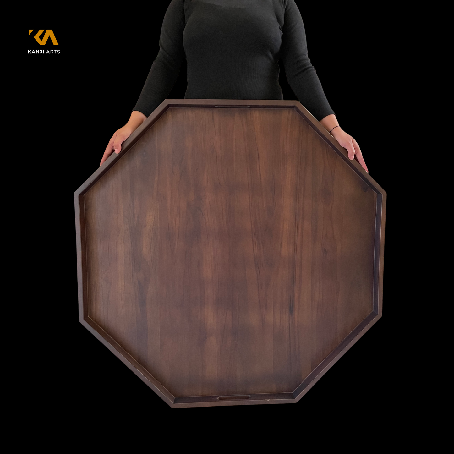 Octagonal Large Ottoman Tray, Table Top, Wooden Tray for Ottoman, Farmhouse Tray, Coffee Table Top