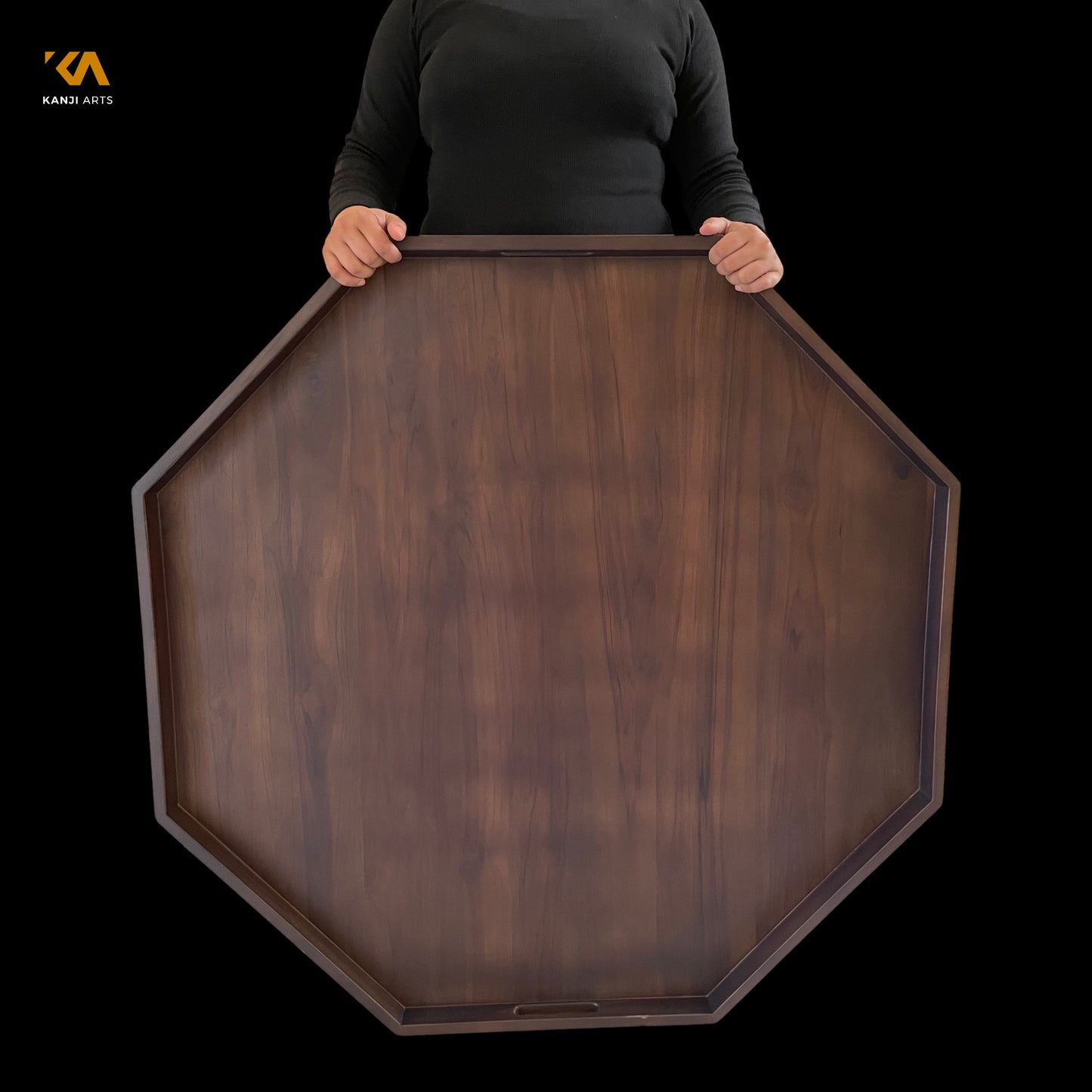 Octagonal Large Ottoman Tray, Table Top, Wooden Tray for Ottoman, Farmhouse Tray, Coffee Table Top