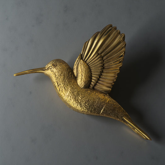 Solid Brass Flying Birds Wall Art - Mid Century Modern Coastal Decor