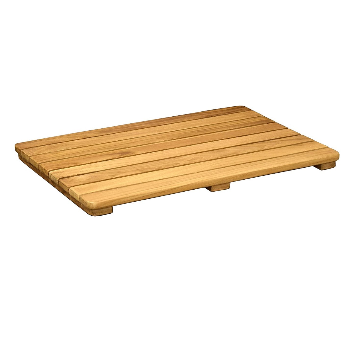Handmade Teak Wood Shower Mat, Non-Slip Spa Bath Mat