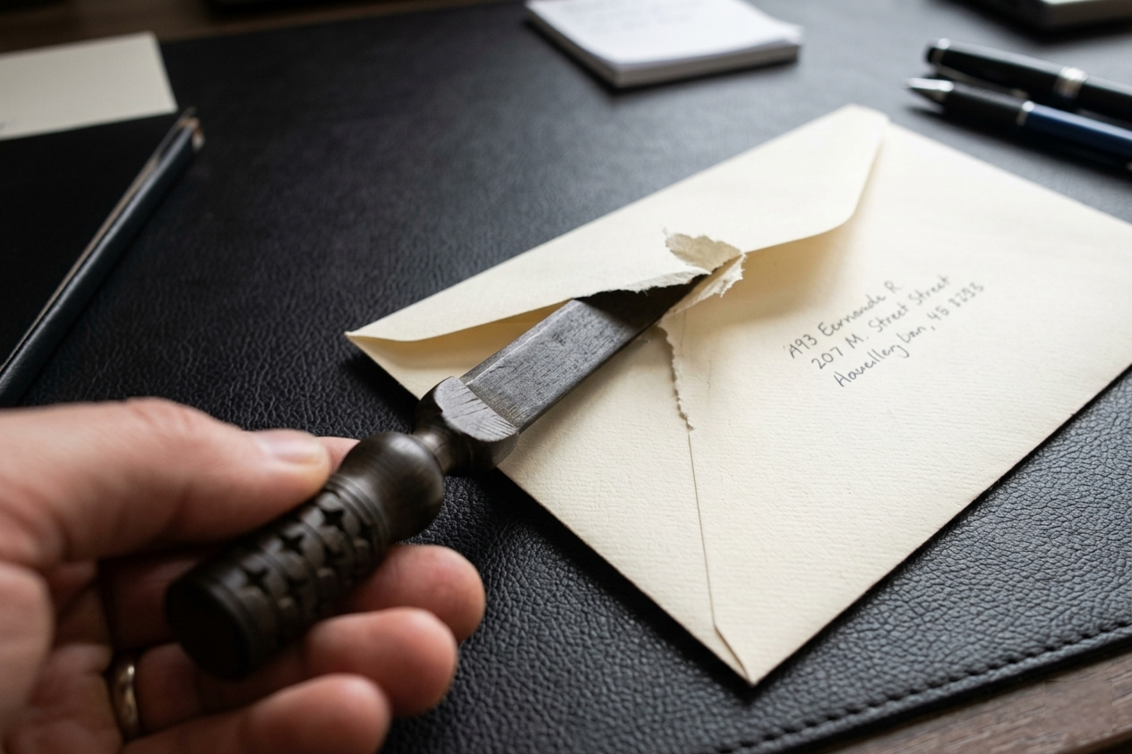 Traditional Wooden Letter Opener